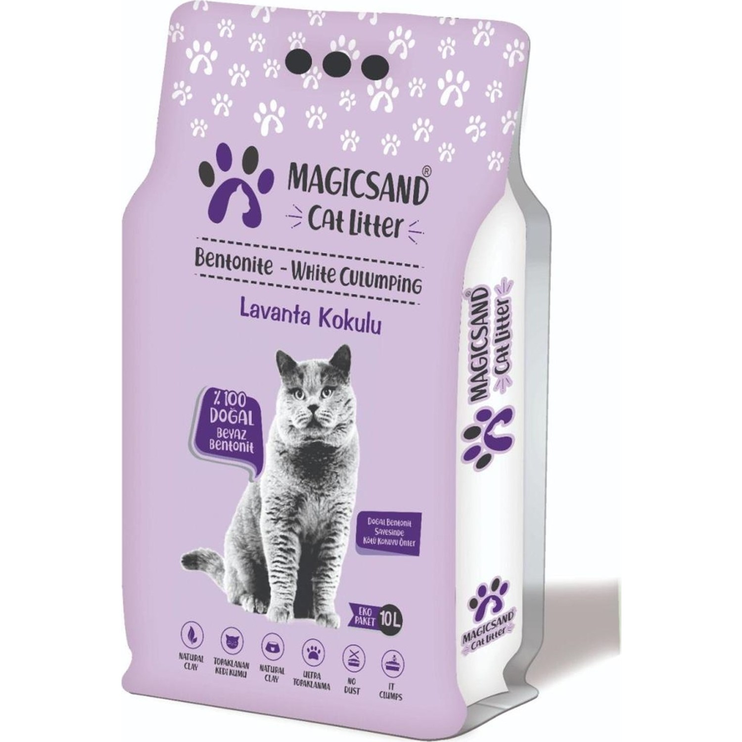Magic Sand Magicsand Cat Litter Lavanta Kokulu Ince Taneli Kedi Kumu 10 Lt Pozitif Petshop Alanya